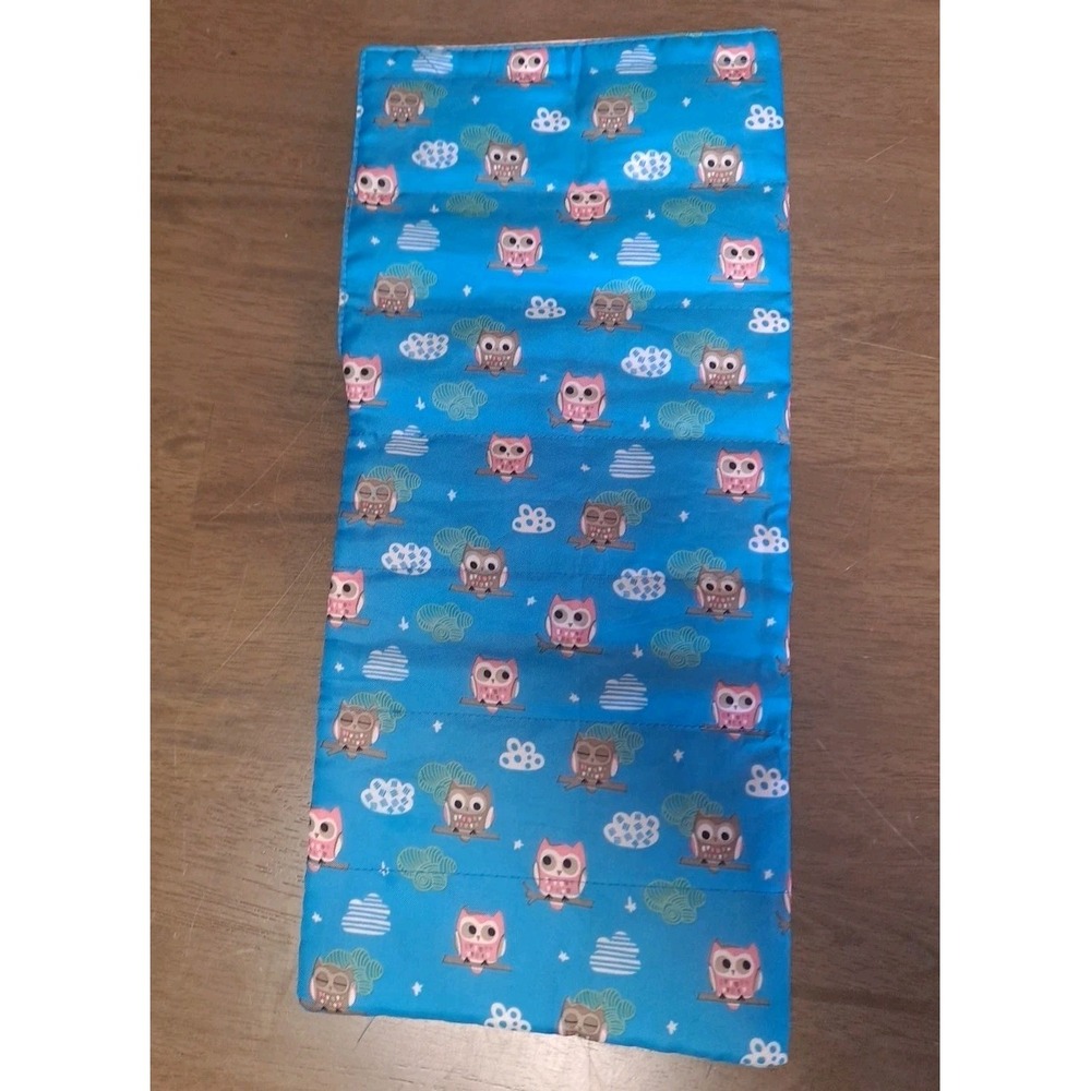 New Our Generation Camping Sleeping Bag For 18" Doll Blue/Pink With Owls 18" Len